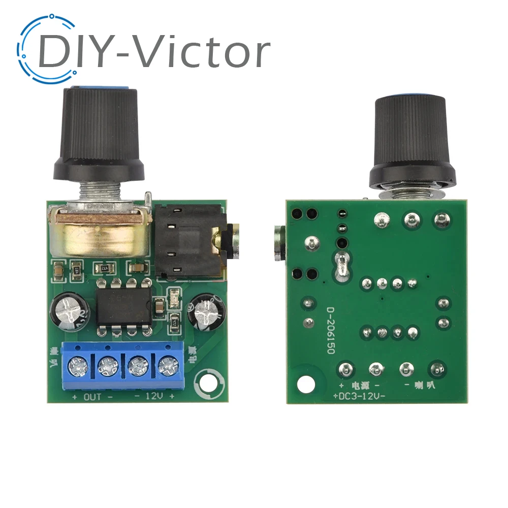 DC 3V-12V LM386 Mono Mini Power Amplifier Board YX1667 Audio Power Amplifier Board Adjustable Volume Mini Power Amplifier Module