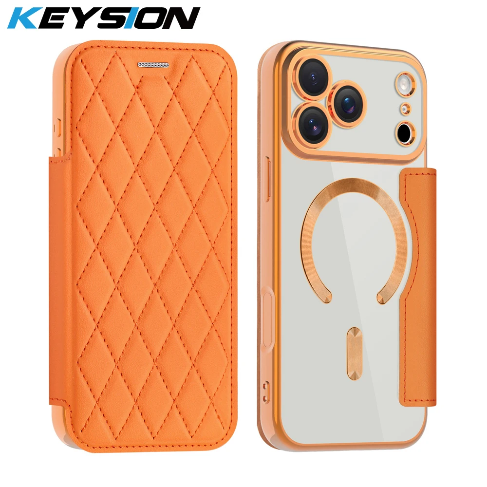 

Plating Leather Flip Wallet Case for iPhone 15 16 17 Pro Max 17 Air 16 Plus 16e Card Slot Magnetic Wireless Charging Phone Cover