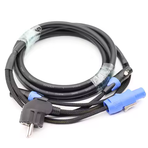 PowerCON to EU Schuko + 3-Pin XLR Hybrid Cable 3x1.5mm&sup2; Locking Power &amp; Signal Cord for Stage Lighting, DJ, Speaker 1m/2m/3m/5m
