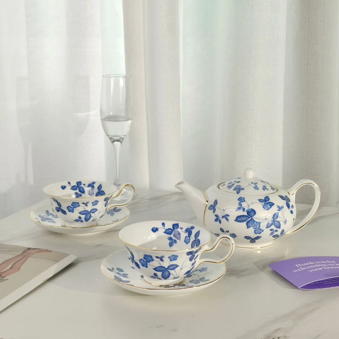 

Ceramic Bone China Cups Saucers Bowls Spoons Plates Tableware Teapots Perfect for Daily Use Home Decor Afternoon Tea and Guest
