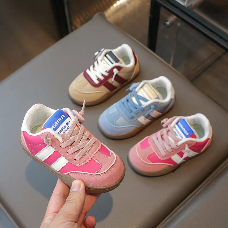 2024 Boys and Girls Sneakers Children's School Performance Shoes Fashion Baby Toddler Biscuit Bottom Breathable Kids Flats