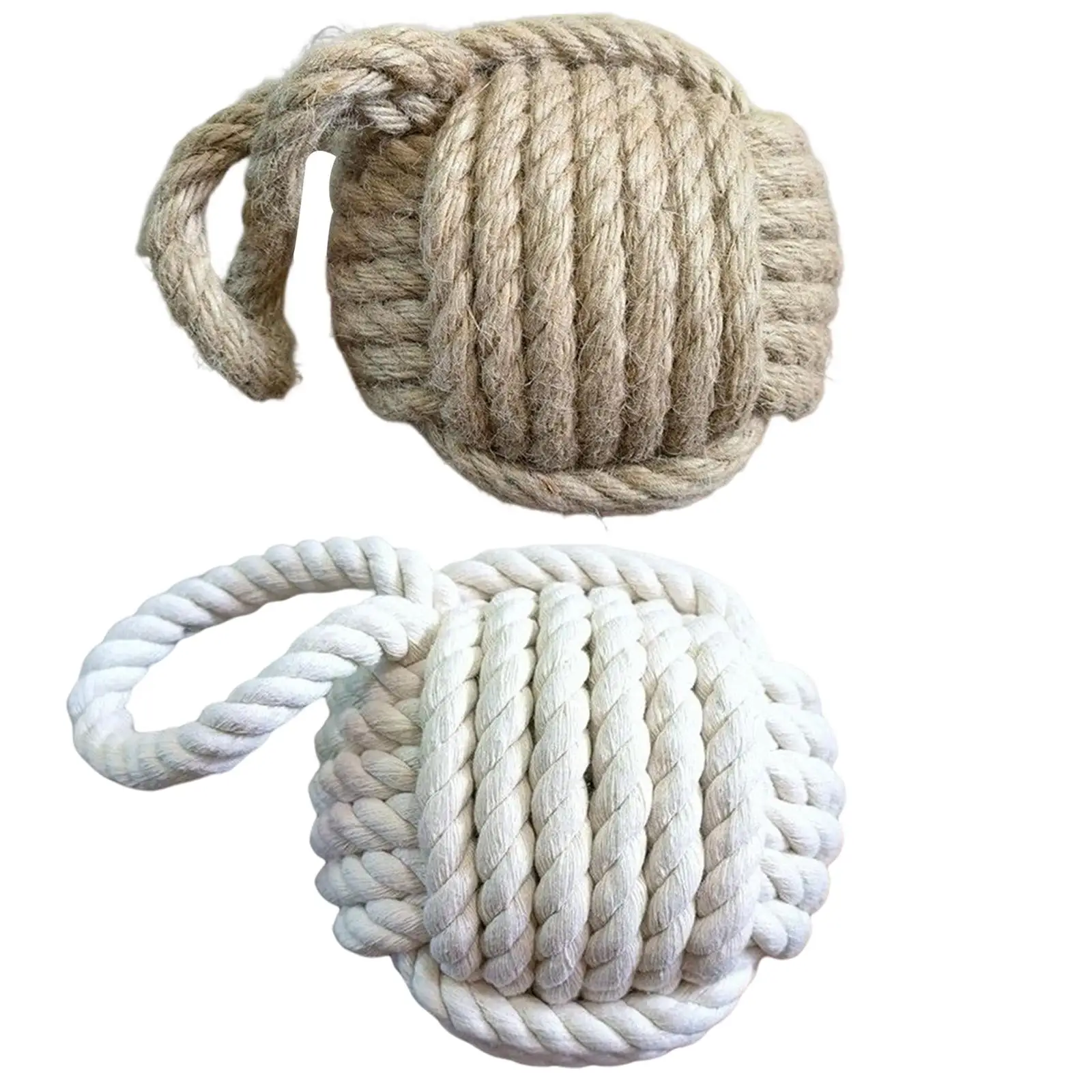 Rope Knot Door Stop Beach House Doorstop with Handle Boat Decor Old Style Yarn Door Stopper Creative Novelty for Bedroom