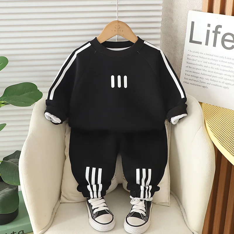 

Kids Tracksuits 2025 New Spring Autumn Baby Boy Clothes 2 To 3 Year Long Sleeve Pullover Tops and Pants Boys Boutique Outfit Set