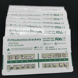 10packs Dental Orthodontic Metal Braces Bracket Mini Roth/MBT/Edgewise 022 Slot Dentist Bracket Dental Metal Bracket