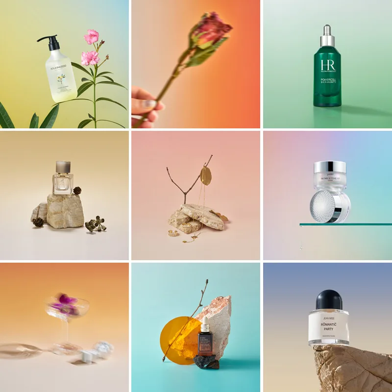 Gradient Color Food Photography Backdrops Paper 57*87 CM Background Photo Studio Shoot Photocall Props Backdrop Stand Decoration