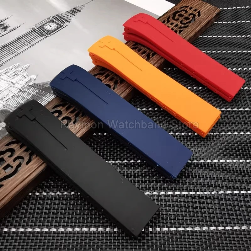 Correa de silicona para reloj Tissot serie T-Touch, 20mm, 21mm, negro, azul, naranja, rojo, suave, cómoda, resistente al agua