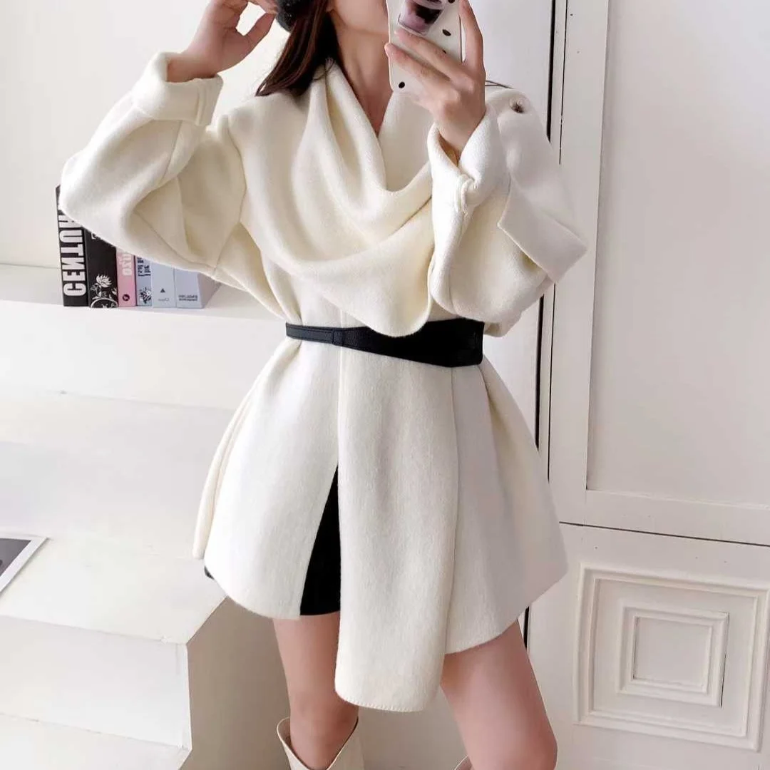 

Loose Knitted Sweater Coat Women's Autumn Winter New Sle Design Lazy Faion oulder Wrap Top Loose Feeling Comfortable