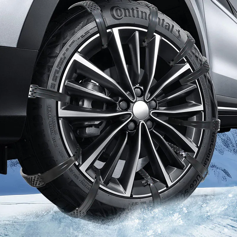 1/10PCS Pneumatico per auto Catena antiscivolo Ispessita per uso generale Striscia di catena da neve Non fa male Pneumatico Inverno Emergenza Anti-skid Cravatte
