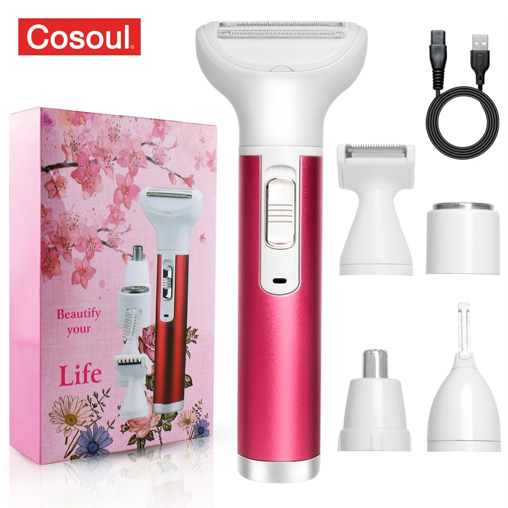 5 in 1 Body Hair Removal Epilator Armpit Hair Bikini Hair Leg Hair Pubic Hair Electric Razor Clipper Shaver Women