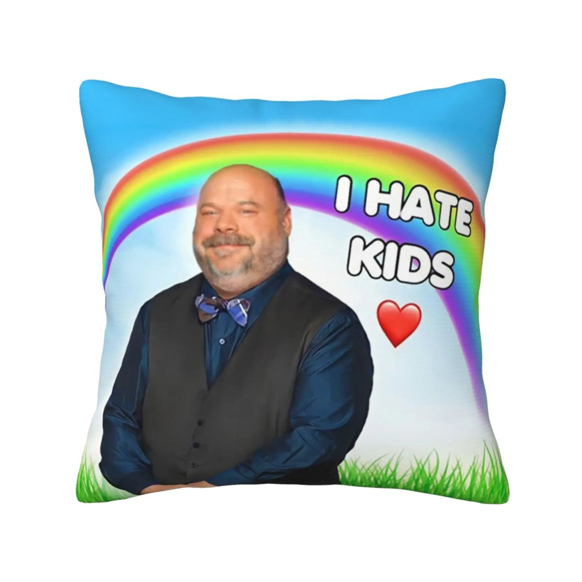 

Bertram I Hate Kids Meme Pillow Case Home Decoration Polyester Cushion Cover for Sofa Funny Pillow Cover Housse De Coussin