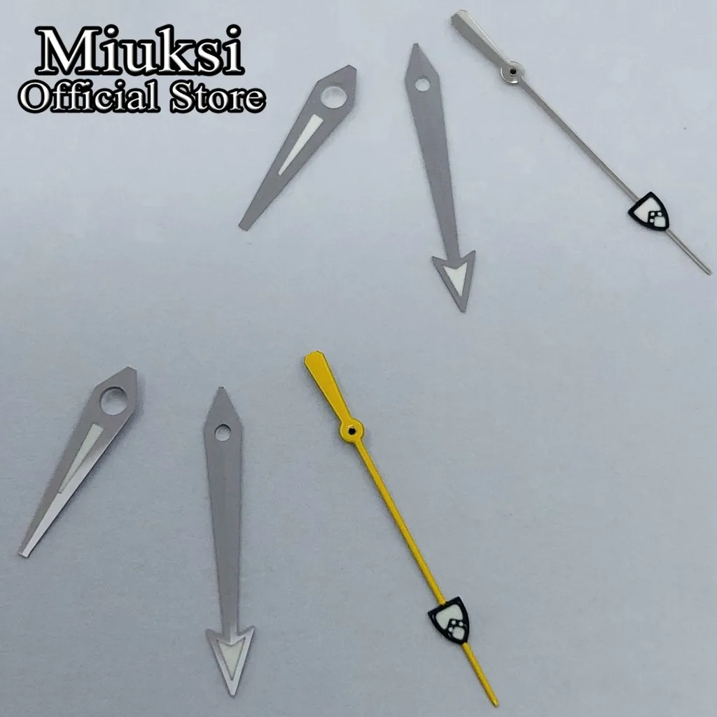 

Серебряные стрелки Miuksi, зеленые светящиеся стрелки, подходят для механизма NH35 NH36 ETA2824 PT5000