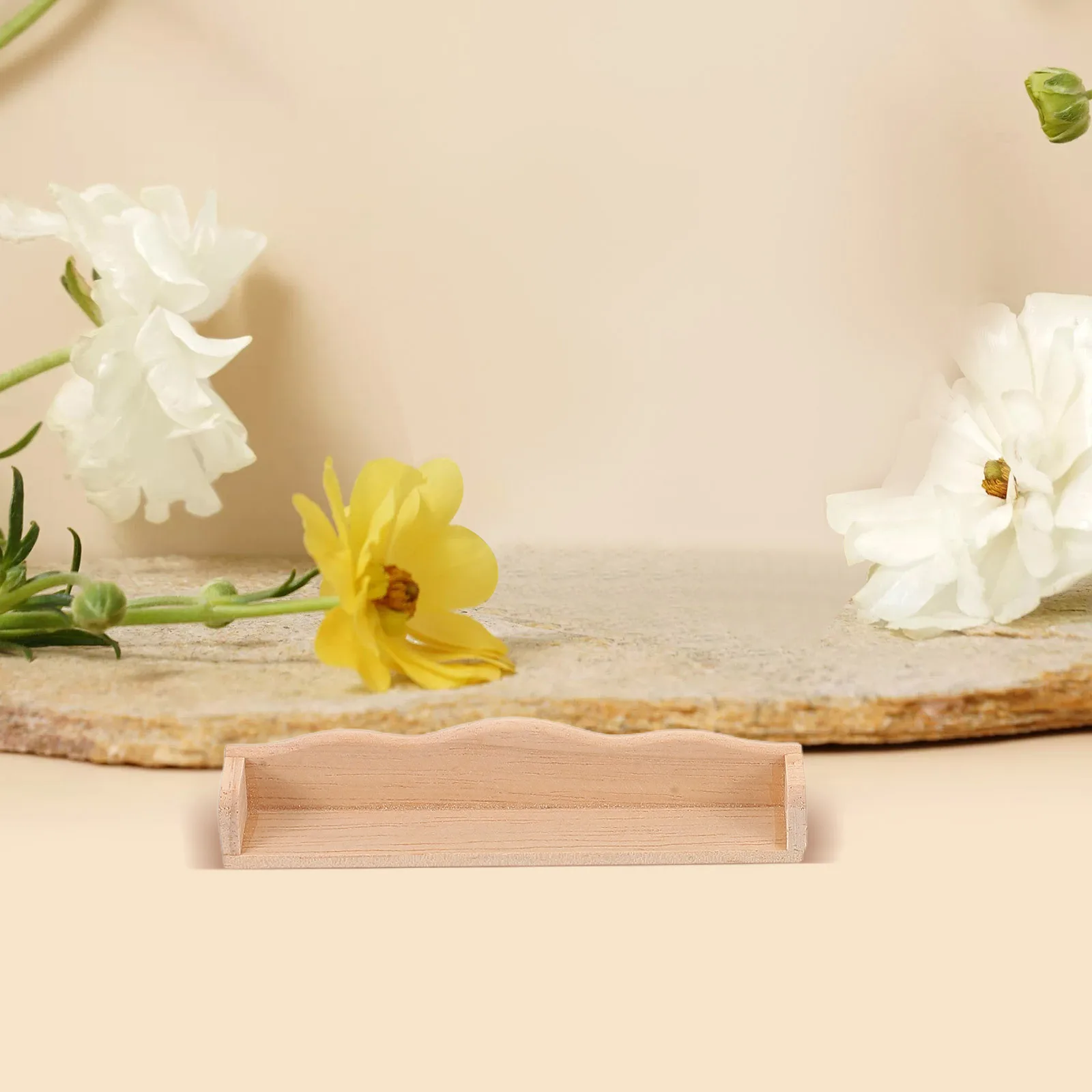 4Pcs 1:12 Scale Dollhouse Miniature Bookshelf Wall Mounted Floating Shelves for Nursery Decor Mini Furniture Accessories