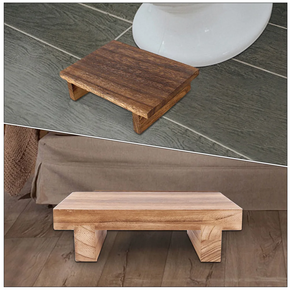 

Wooden Footstool For Adults Foot Rest Living Room Office Bedroom Step Bench s Toddler Bathroom Stool Shoe Changing Helper