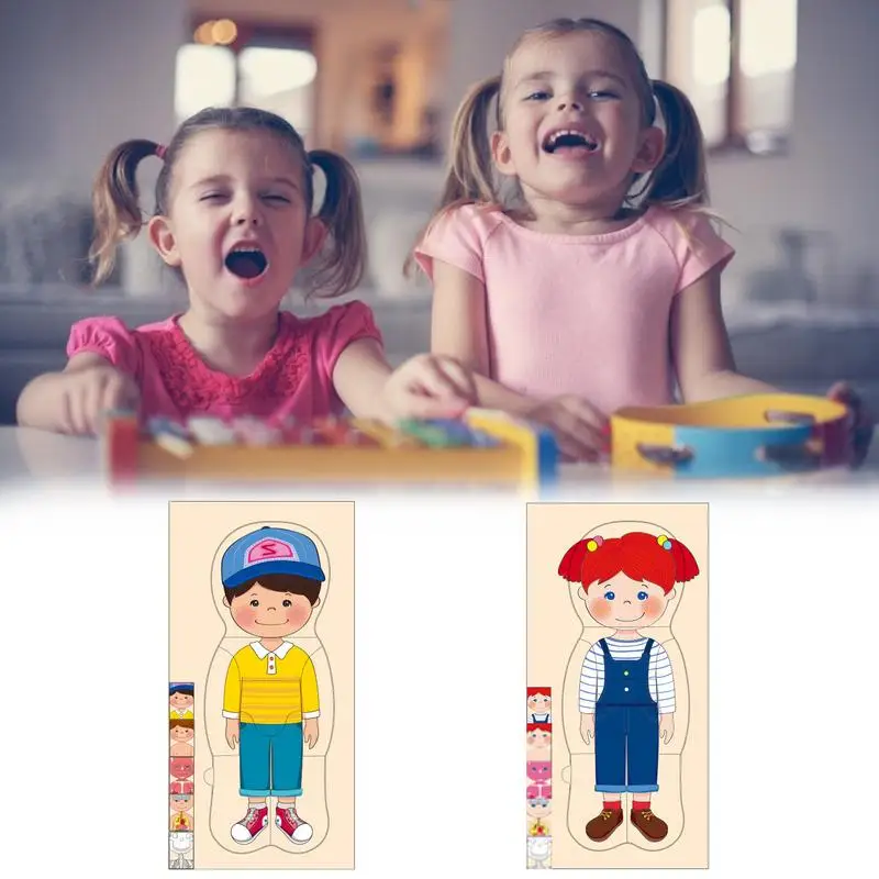 

Montessori Wooden Boys Girls Body Structure Puzzle Cognitive Human Body Teaching Aids Educational Toys For Children