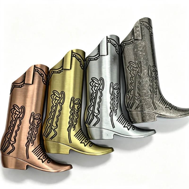 Metal Cowgirl Boot Lighter Case, Vintage Boots Lighter Cover Sleeve Fit for J6 Lighter, Decorative Lighter Protective Shell