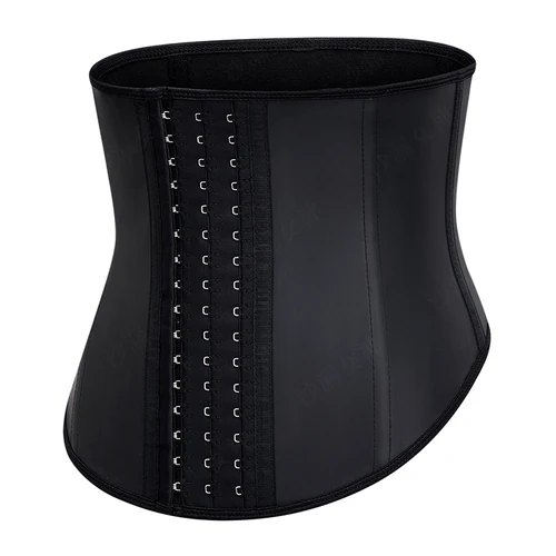 Imagen 2 del producto Faja moldeadora de cuerpo para mujer, entrenador de cintura, cinturón de Control de barriga, látex, 9 huesos de acero, gancho de 3 filas, faja de cintura adelgazante