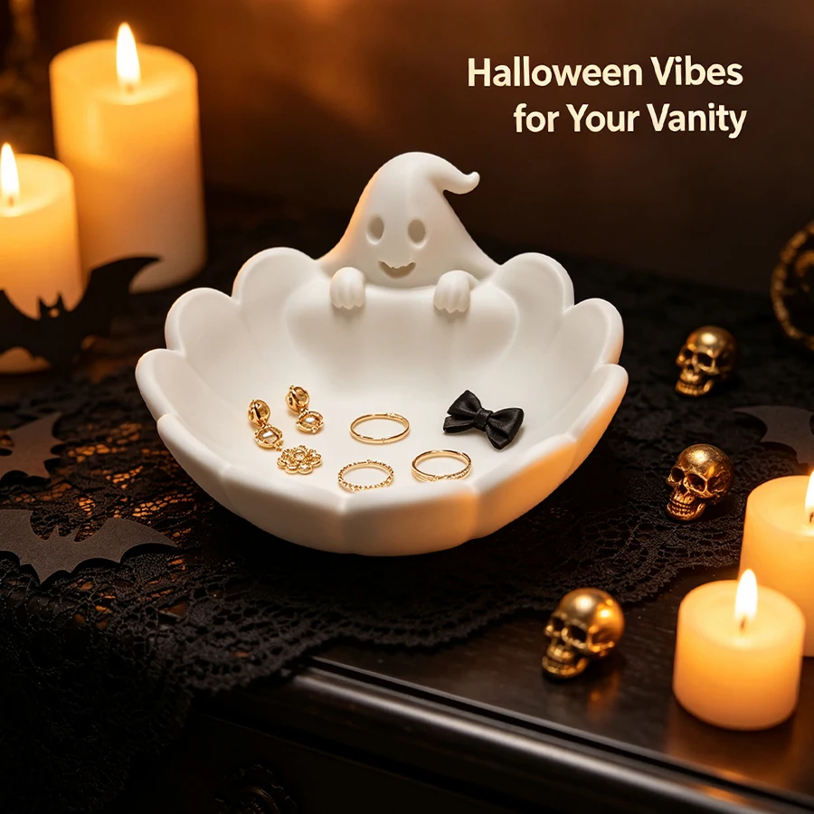 Home Essentials Bathroom Rack - Dekorasi Meja Rias Halloween Nampan Perhiasan