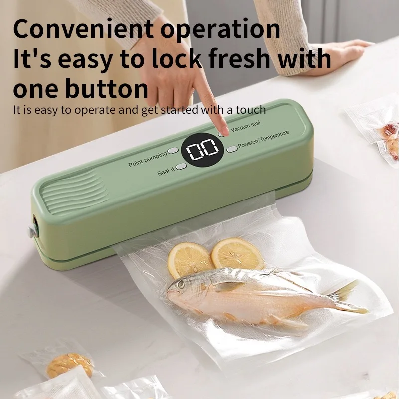 

Portable Rechargeable Wireless Vacuum Sealer Multi-Pack with Sealing Countdown Display for family Kitchen Use