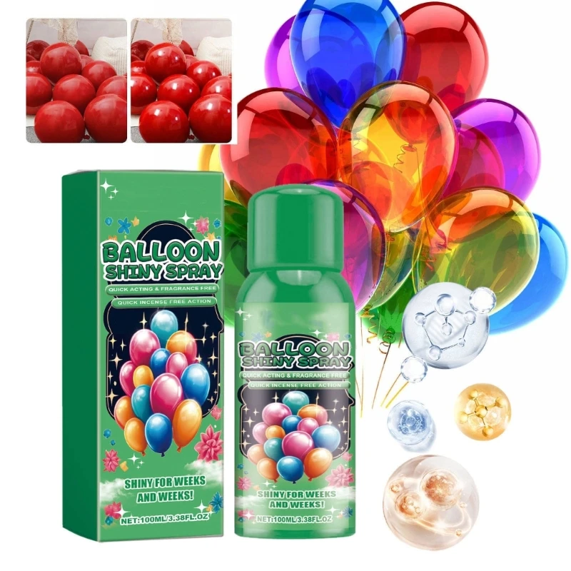 100ml Balloon Gloss Spray Balloon Brightening Liquids for Evening Gatherings 100ml Effective Light enhancing Formula 87HA