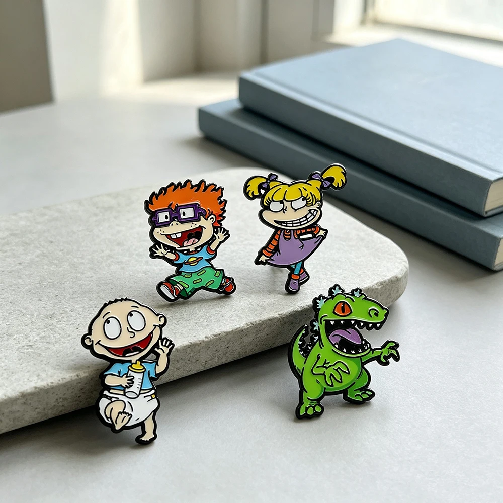 4‑Piece Retro Cartoon Enamel P - Embroidery Reddit review and price