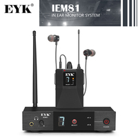 EYK IEM81 UHF Wireless In Ear Monitoring System 16 Frequencies Optional Mono Stage Return for Singer Guitar Studio Band DJ