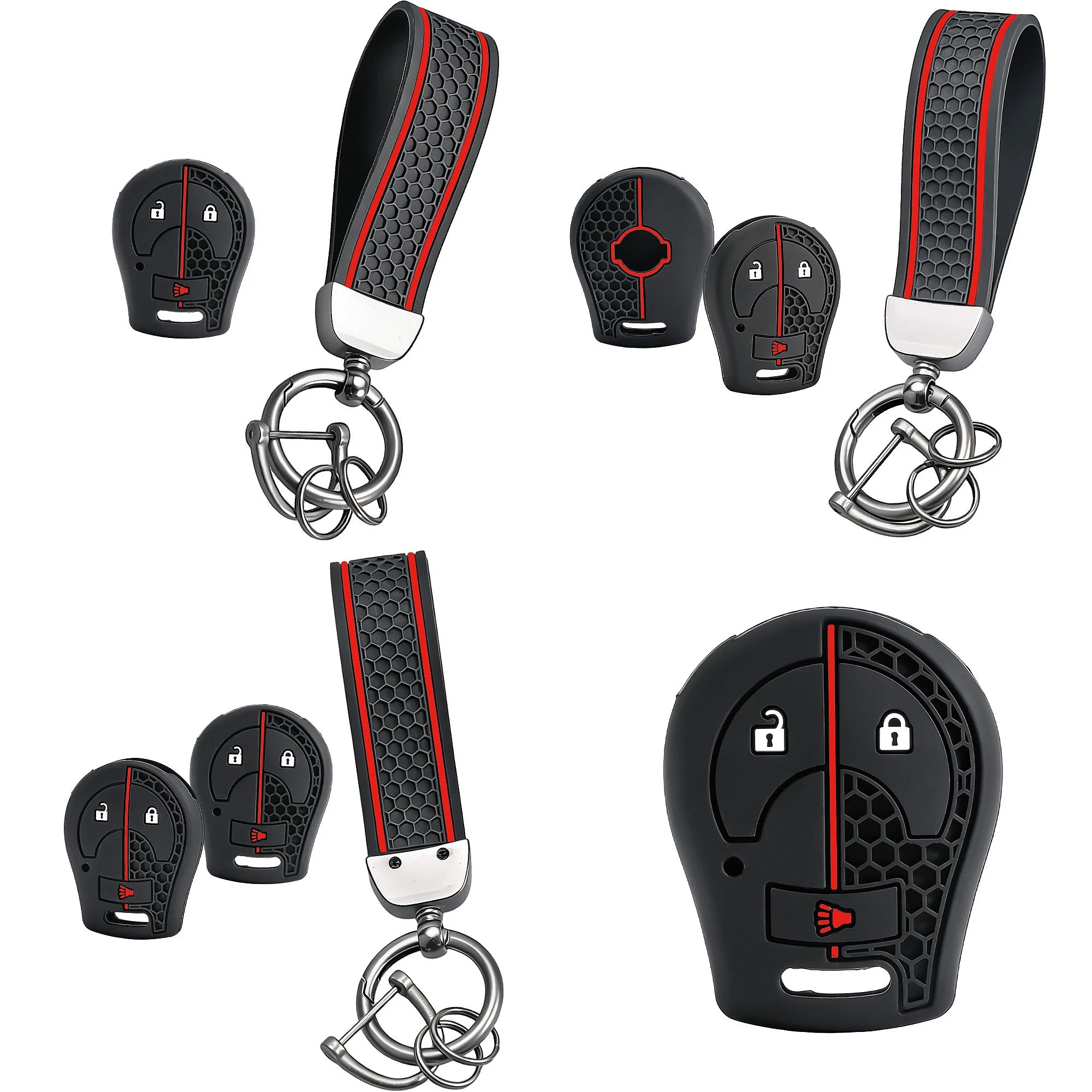 Keychain For NISSAN Juke March Qashqai Sunny Sylphy Tiida X-Trail 3 Buttons Car Key Case Cover Shell Fob Holder Key Protector