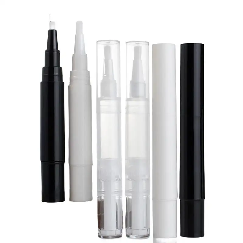 空のツイストペン,ブラシ付き,詰め替え可能なボトル,化粧品容器,マニキュア,ネイルアート,ペイント,マスク,3ml