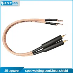 electronic welding kit 25 square spot welding pen with heat insulation sleeve red copper handle rubber plastic heat tools