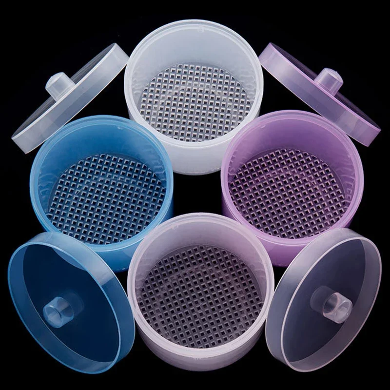 1 Pieces Nail Art Disinfection Storage Box Polishing Head Nail Drill Bits Plastic Clean Container Washing Bowl Nail Accessories