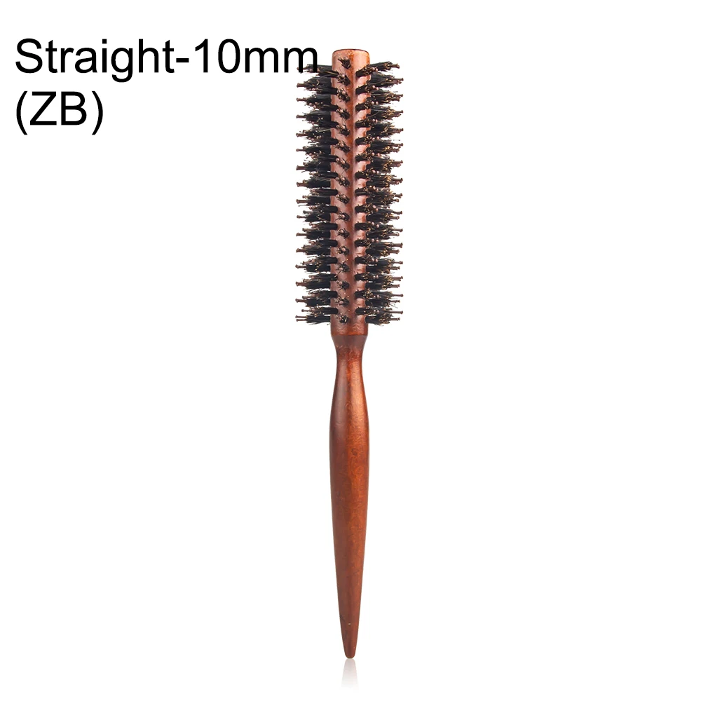 12 Style Wood Handle Round Rolling Brush Straight Twill Hair Comb Boar Bristle Round Barrel Hair Curling Brush Hairdressing Tool