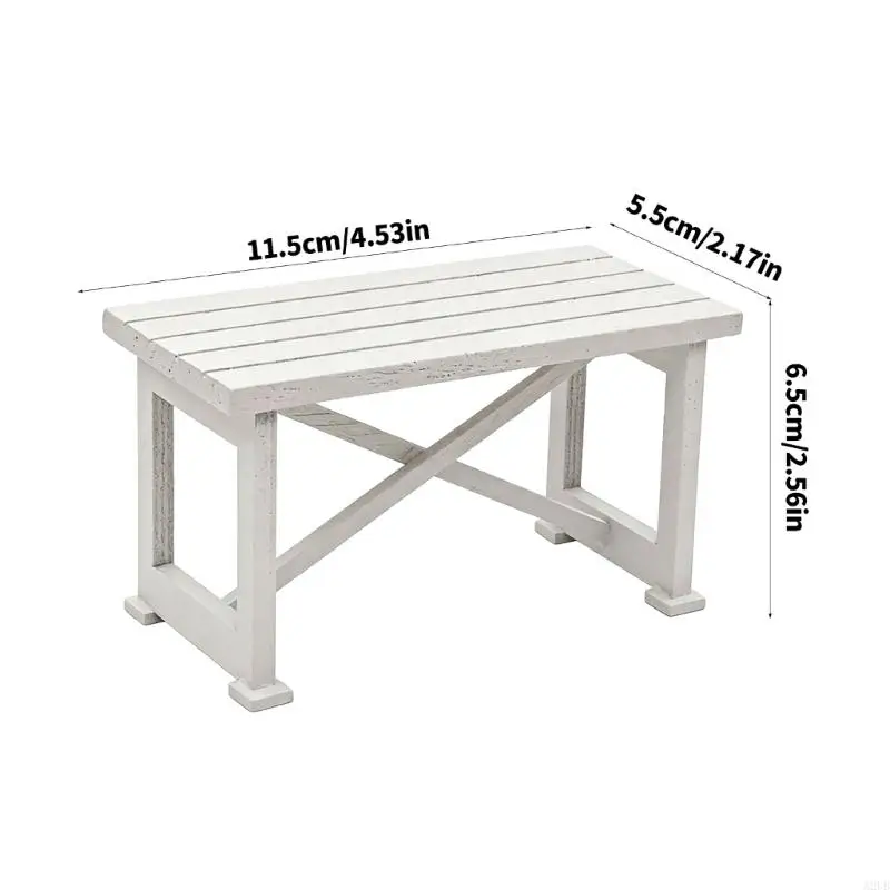 Simulation Miniatur Garten Tisch Natürliche Holz Stehen Figur Für 1/12 Puppenhaus Szene Display Kinder RolePlay Spiel A2UB