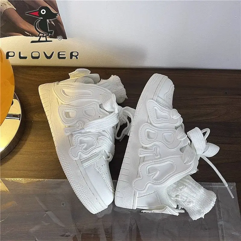 White Sneakers for Women Sports Shoes Kawaii Platform Skateboard Tennis Female Flats Cute Vulcanize Spring Summer 2024 Fashion