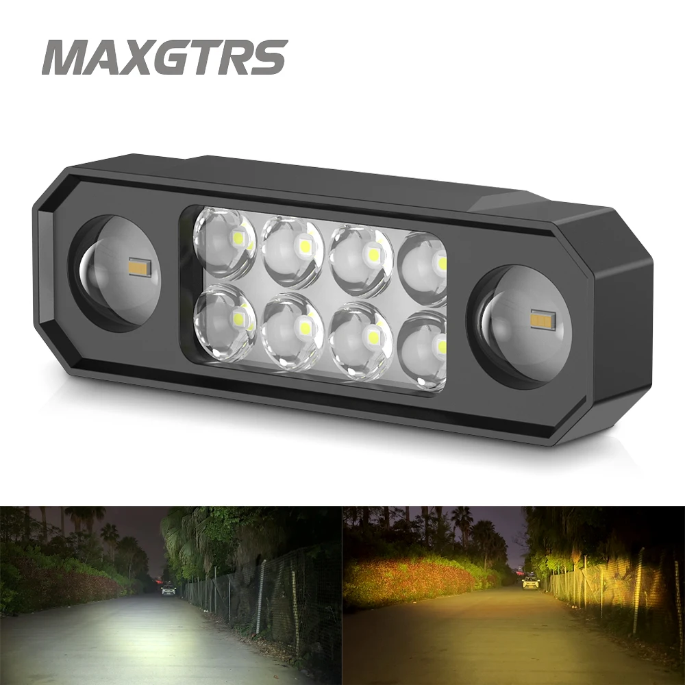 Faro LED antiniebla para motocicleta, foco auxiliar de 12V y 24V para Honda, Yamaha, Suzuki, Hero, Italika, Jawa, BMW
