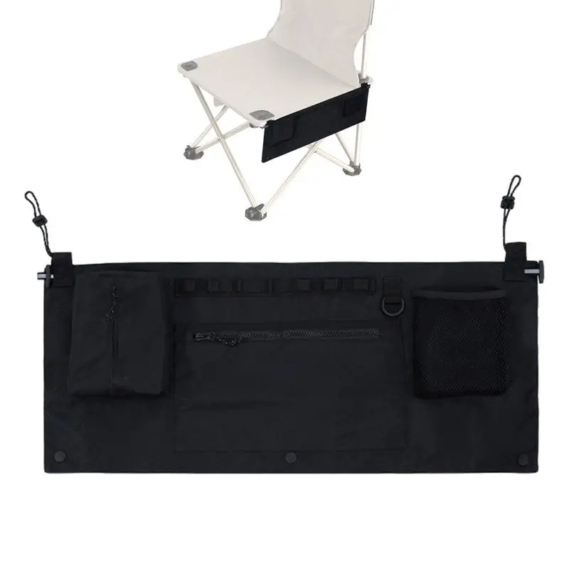 Organizador lateral de la cama, accesorios de litera para acampar al aire libre, bolsa de almacenamiento grande para el hogar, color negro