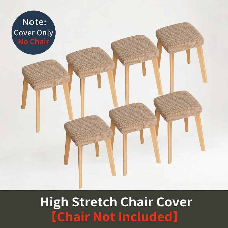 1PC Elastic Stool Cover Slipcover Water Resistant Square Chair Seat Cover Dressing Stool Protector Dustproof Furniture Cover New