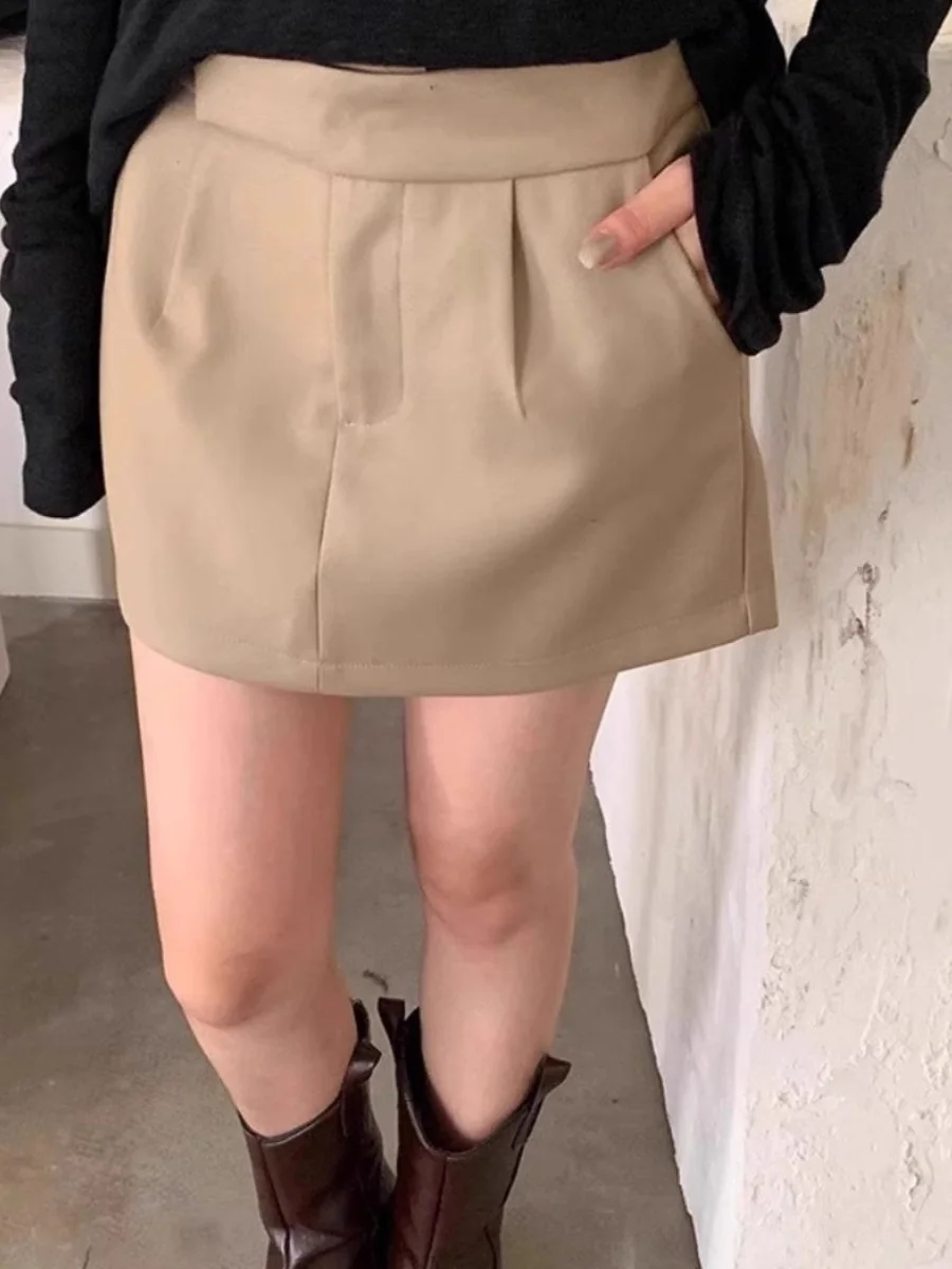 

Bla Suit ort Skirt Women's 2025 New Spring Summer High Waist Slim A-Line Bodycon f Skirt Korean Sle Commute