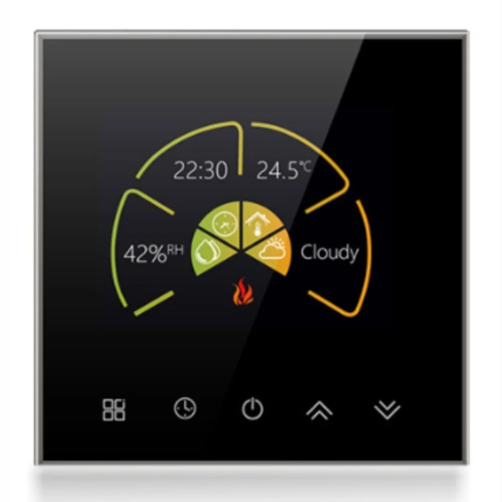 For Smart Voice Controlled Thermostat Programmable Heating And Multi Language Supports 14 Languages Backlit LCD Voice Control