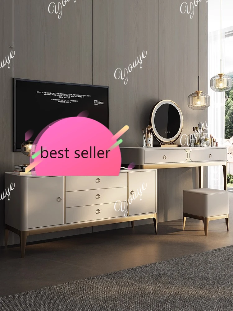 

W One Bedroom Light Роскошный ТВ-комод Столик для хранения макияжа Усовершенствованный рок-плита Компьютерный конец кровати