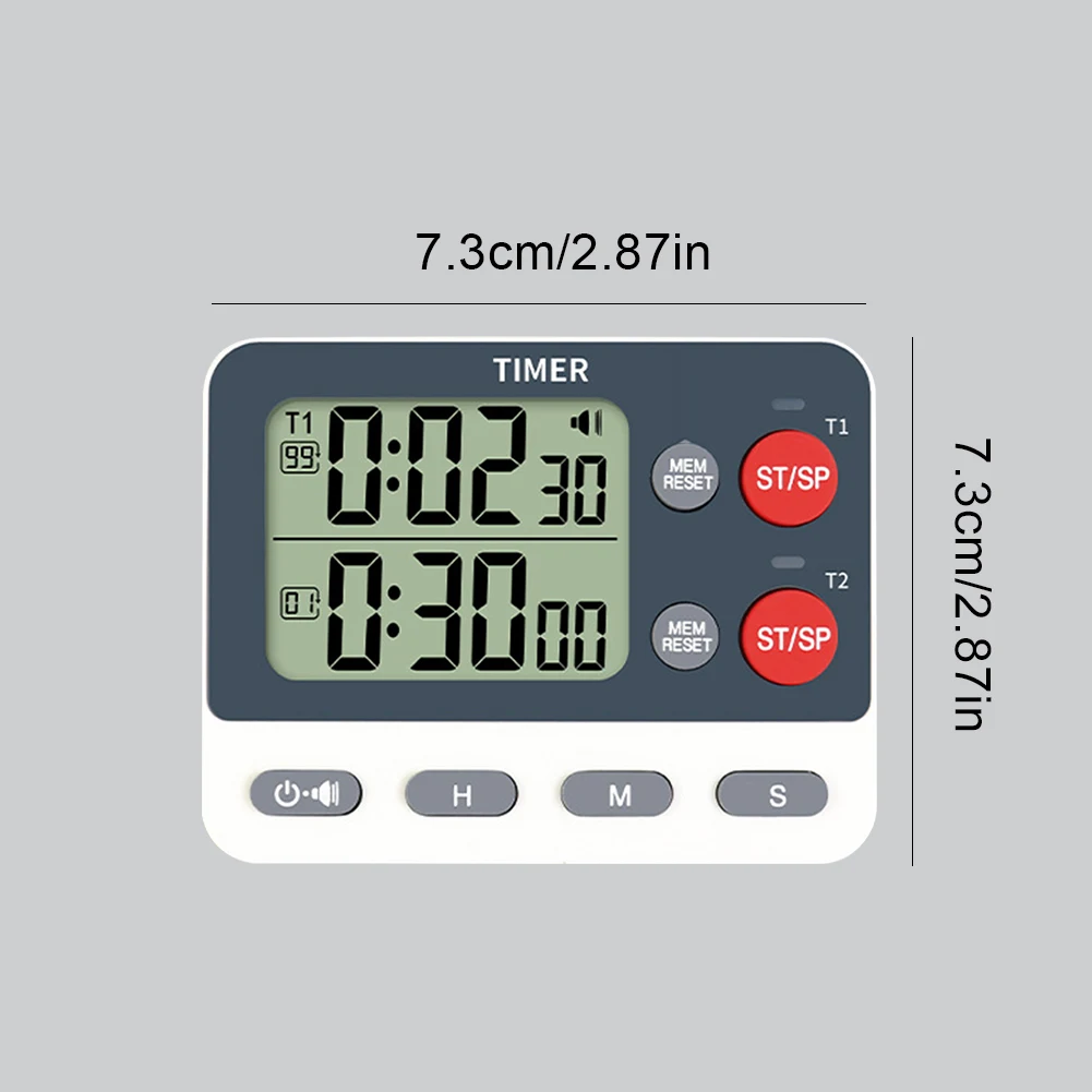 Podwójny cyfrowy timer Wielofunkcyjny timer zwiększający/wytrzymanie z funkcją pamięci Timer gotowania do laboratorium biurowego na siłowni