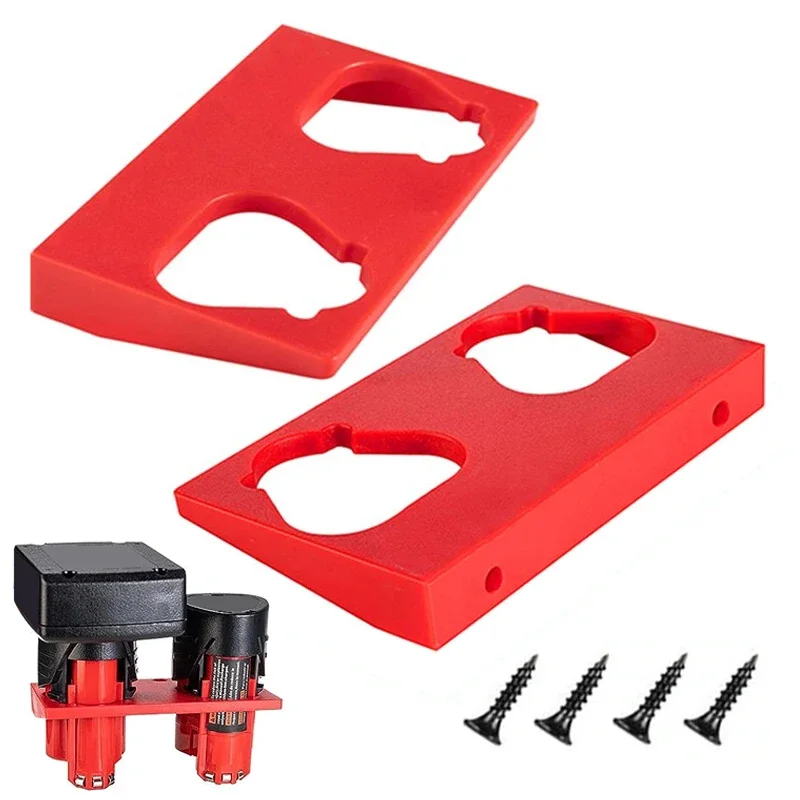 1/2PCS Battery Holder for Milwaukee 12V Li-ion Battery Wall Mount Dock Battery Storage Holder Fit for Milwaukee 12V Batteries