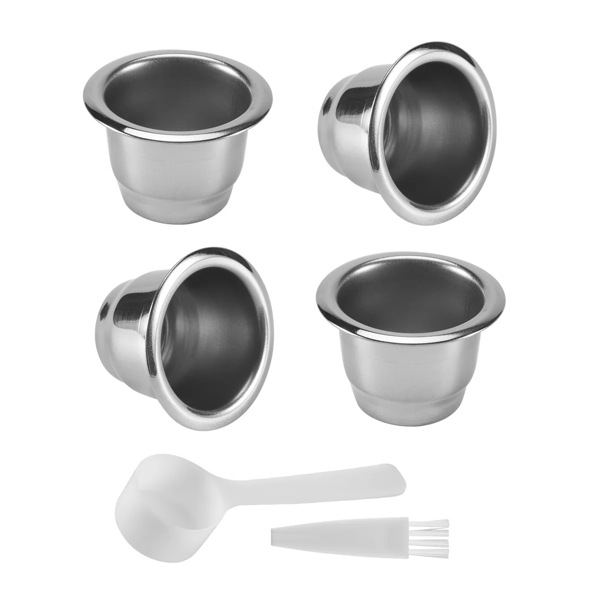 

JLMC 4 шт. для Nespresso многоразовая кофейная капсула из нержавеющей стали, фильтр для кофе, многоразовая кофейная капсула, многоразовая кофемашина, сделай сам