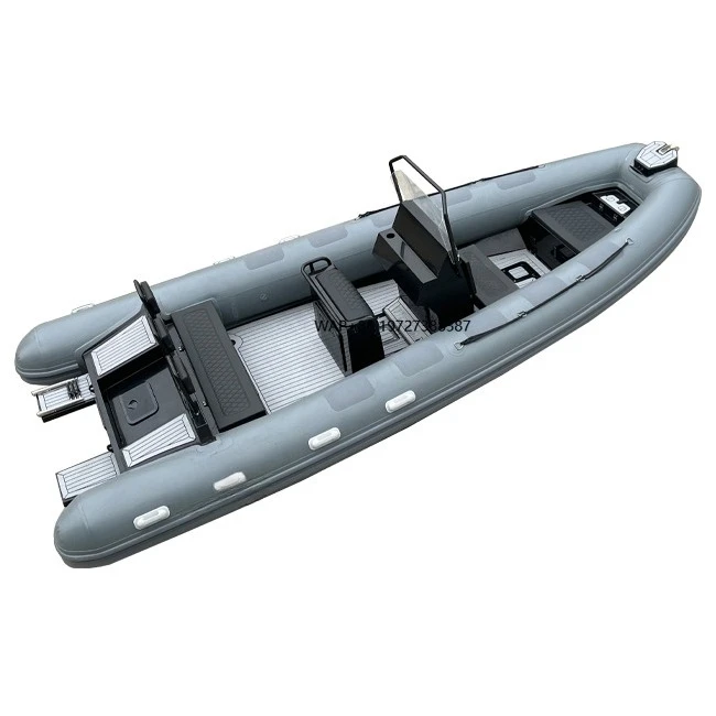 CE Certified Ocean Deluxe Double Deep V Aluminum Hull RIB 600 PVC/Hypalon/Orca Inflatable Boat for Sale