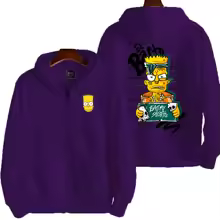 Bart Simpson Double Sided Zip Hoodie