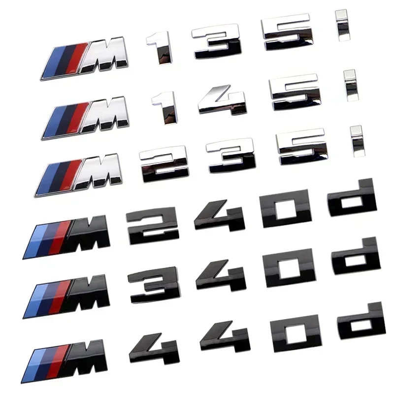 

For BMW M 5.5cm Sticker 135D 145D 145I 240D 240I 340D 340I 440D 440I 550I Modified Digital Displacement Standard ABS Rear Logo