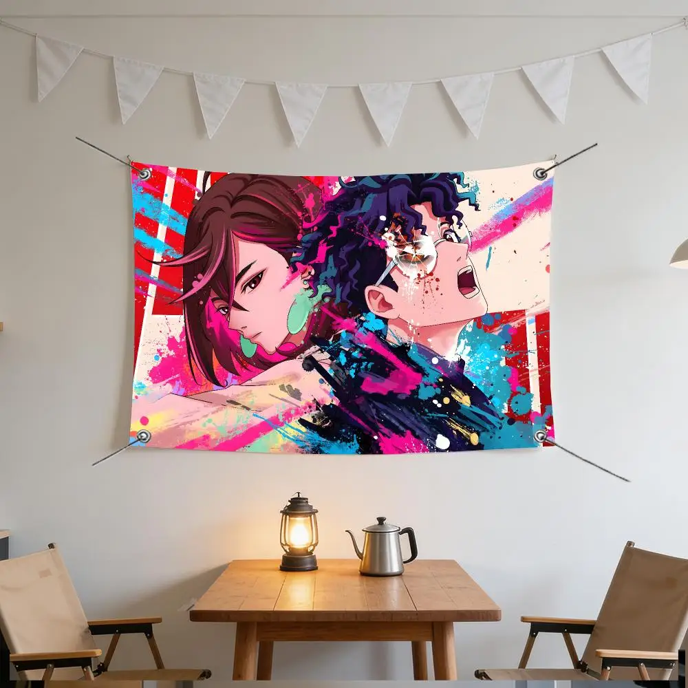 Anime Japanese Dark Epic DAN DA DAN Flags Specialized for indoor and outdoor home decorations, outdoor camping, and bar parties