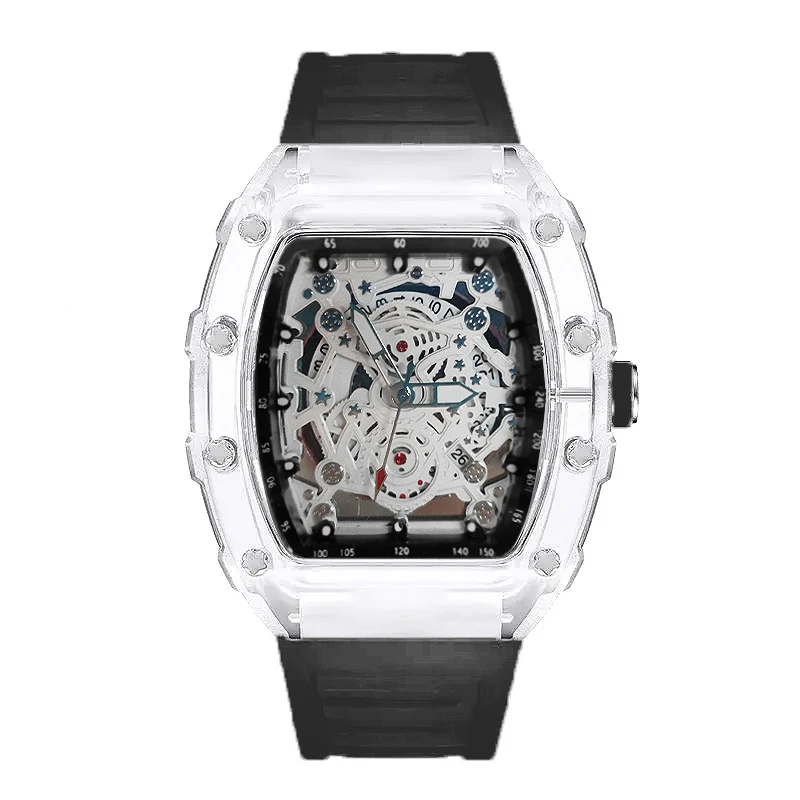ساعة رجالية رياضية شخصية تريند كوارتز ساعة يد شفافة مقاومة للماء ساعة عصرية للرجال هدية #4
