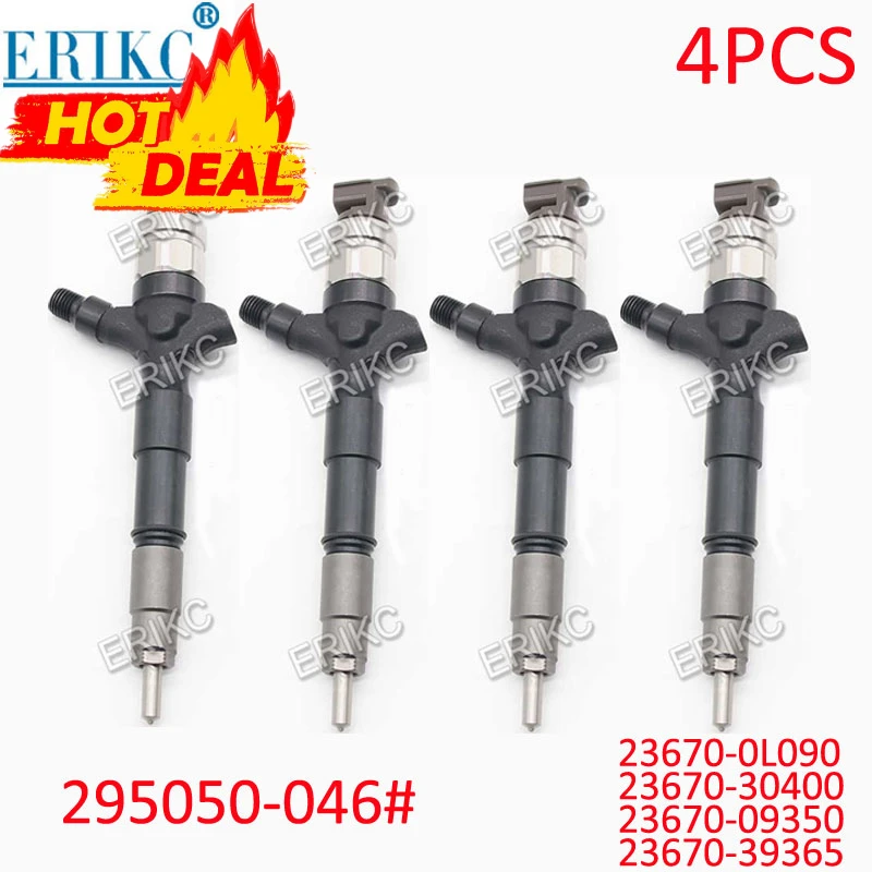 

4PCS 295050-0460 Diesel Fuel Injector 23670-0L090 23670-30400 Common Rail Nozzle 23670-09350 23670-39365 For Denso Toyota Hilux