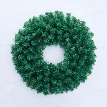 30/40cm New Green Christmas Decoration Wreath Encrypted PVC Ordinary Leaf Simulation…