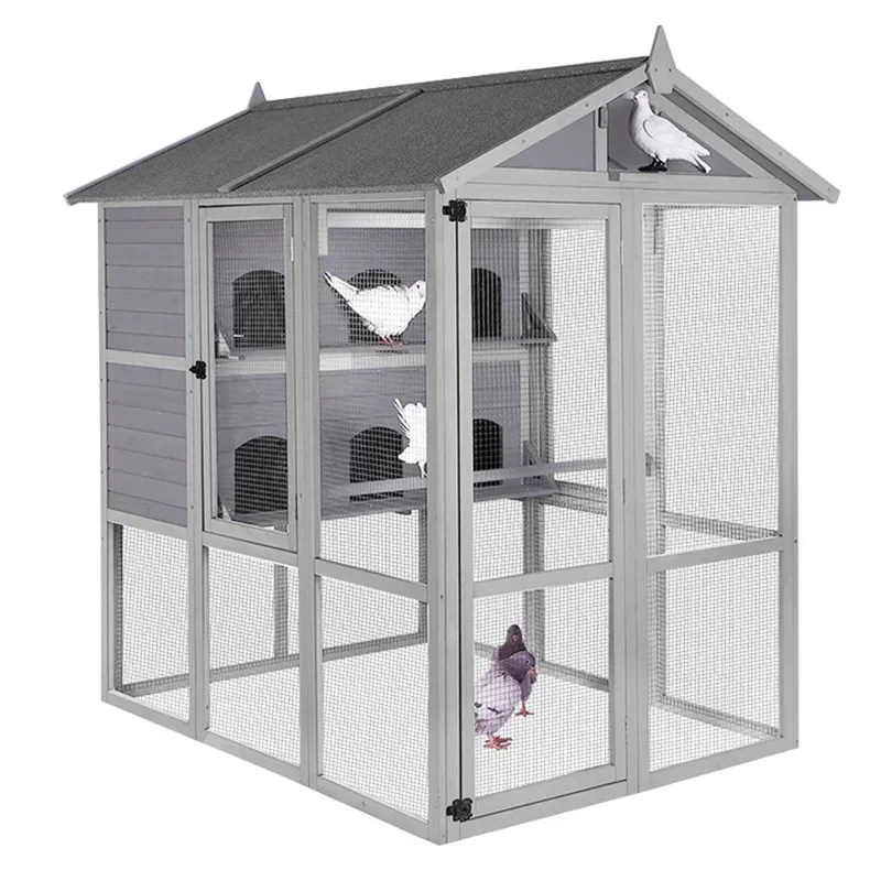 Most Popular Large Pigeon Loft  Cage Wooden Bird Aviary Birdcage Chairs Holder