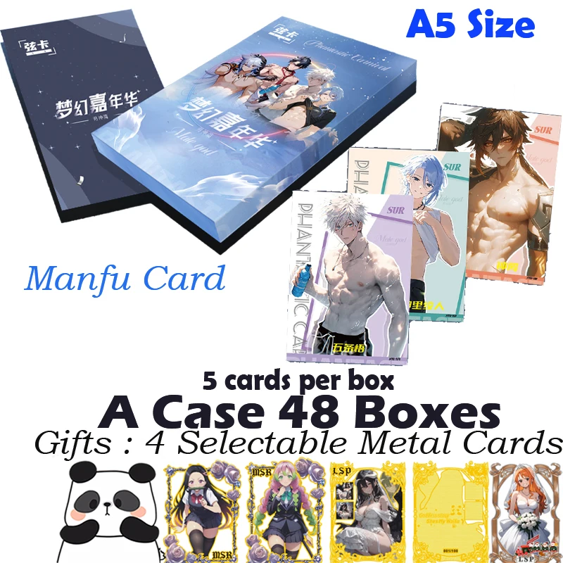 New Manfu Card  FANTASY CARNIVAL Hobby Husbando Collection Card Doujin Booster Box Girl's Gifts Board CCG Game Card Toy